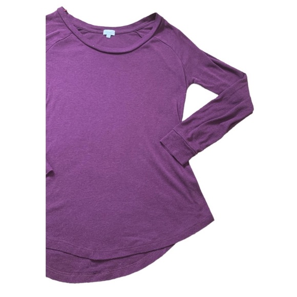 KISMET Woven Top With Long Sleeves & Scoop Neck Plum/Purple Size Medium - Picture 4 of 10